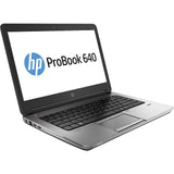 HP ProBook 640 G1 14-inch Laptop: Intel Core i5-4340M 2.9GHz, 8GB RAM, 128GB SSD, DVDRW, Windows 11 Pro, MS Office 2021 Professional Plus. NO Webcam – Refurbished. (SKU: HP-640G1-6)