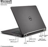 Dell Latitude E7450 Business Ultrabook: i7-5600U 2.6GHz, 8GB RAM, 128GB SSD, HDMI, Webcam, 14" Screen 1920X1080, Windows 11 Pro - Refurbished. (SKU: Dell-E7450-4)