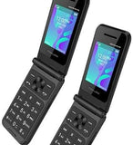 Maxwest Neo Flip Phone 4G LTE Volte 4G Dual Nano Sim GSM Unlocked Black/White. Brand New (SKU: Mob-unoflip)