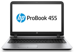 HP Probook 455 G3 Laptop: AMD A8-7410 Quad-Core 2.2GHz, 8GB RAM, 300GB SSD, 15.6" Screen, DVDRW, Webcam, HDMI, Windows 11 Pro – Refurbished. (SKU: HP-455G3)