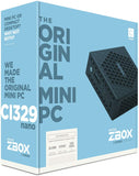 ZOTAC ZBOX CI329 Nano Silent Mini PC: Intel Celeron N4100 Quad-Core, 4GB RAM, 128GB SSD, WIFI, Bluetooth, HDMI/DP/VGA, Windows 10 Pro